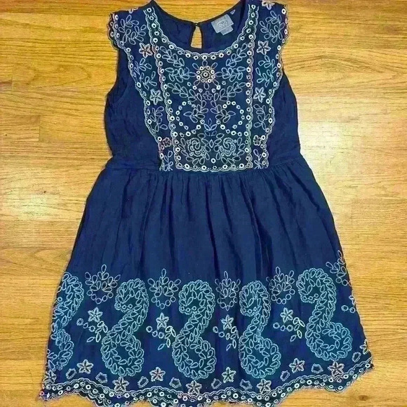 Anthropologie Putomayo Shift by Vanessa Virginia Size Medium Beaded Embroidered - Picture 4 of 9